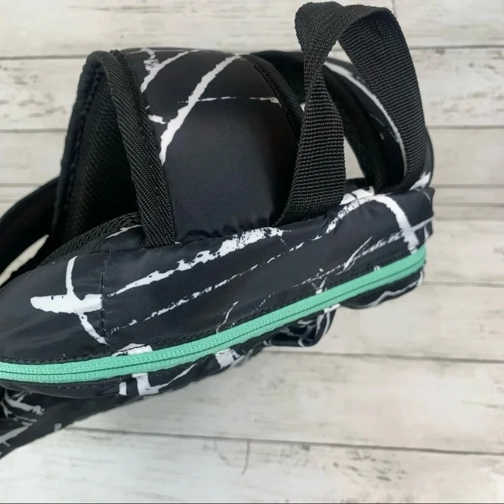 Fabletics Marble Print Backpack Black Mint White Workout Bag